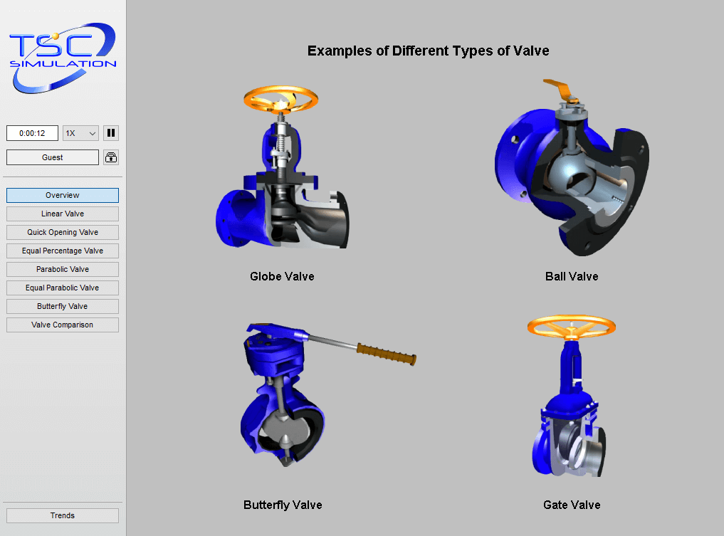 1140 Valve Characteristics Simulation