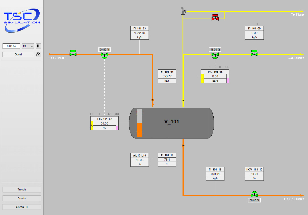 3100 Two Phase Separator Simulation